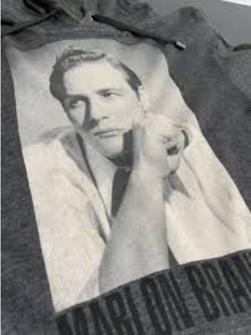 DOLCE & GABBANA Marlon Brando Graphic Pullover Hoodie Gray - Picture 5 of 5